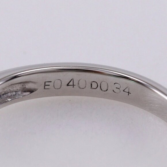 diamond Ring Pt900Platinum/K18 yellow gold/Emerald #4.5(US Size) One chara - Picture 7 of 7